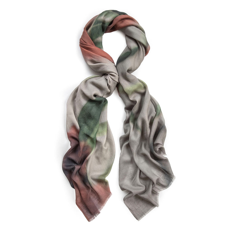 GOMPHRENA STRAWBERRIES linen blend scarf