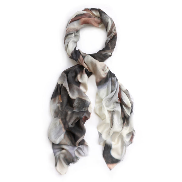 TAUPO TEXTURES oversized wool scarf